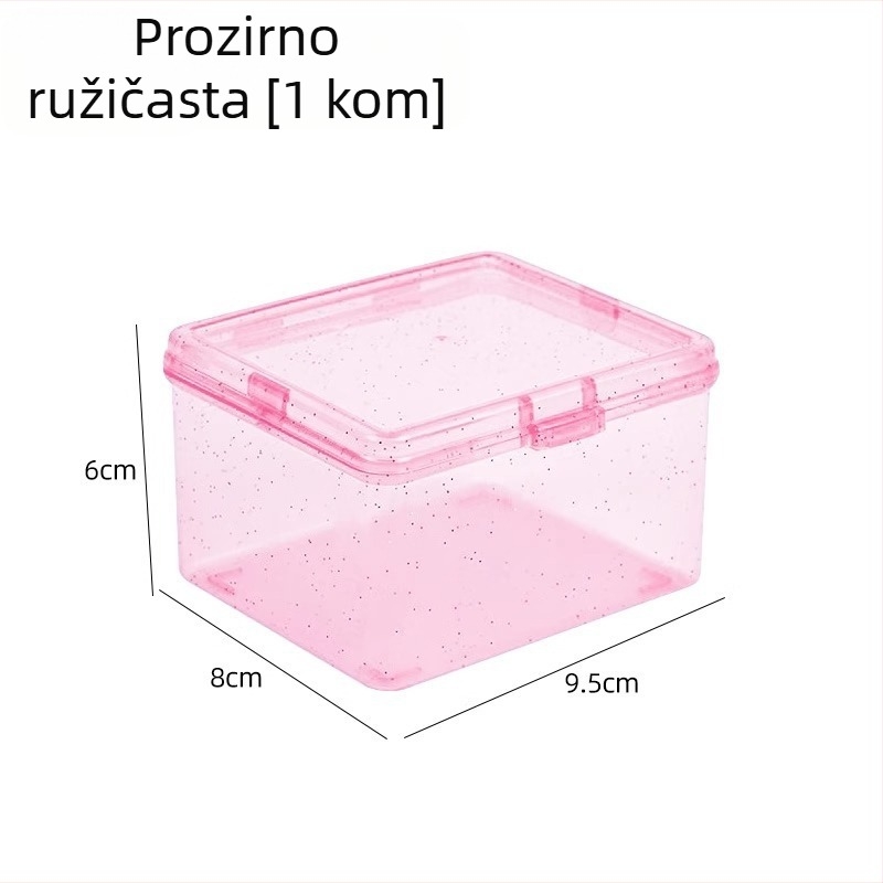 Prozirna kutija za kartice s poklopcem – minimalistički stolni organizator, 1 L, PP plast