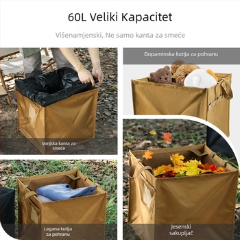 Prijenosni sklopivi trokutasti kanta za otpad s velikim kapacitetom – kutija za pohranu za putovanja i kampiranje