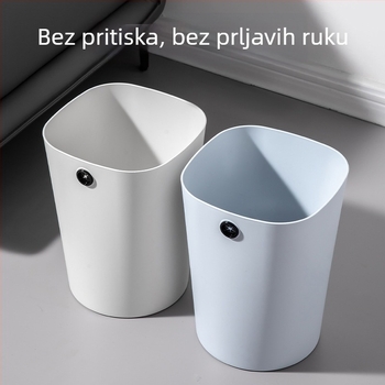 Moderna minimalistička plastična kanta za otpad, oblik bačve, za kućnu upotrebu, kuhinju, kupaonicu, dom i ured, kapacitet ispod 4 L