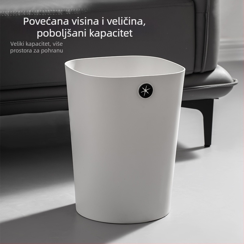 Moderna minimalistička plastična kanta za otpad, oblik bačve, za kućnu upotrebu, kuhinju, kupaonicu, dom i ured, kapacitet ispod 4 L