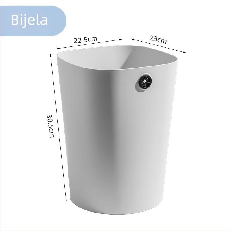 Moderna minimalistička plastična kanta za otpad, oblik bačve, za kućnu upotrebu, kuhinju, kupaonicu, dom i ured, kapacitet ispod 4 L