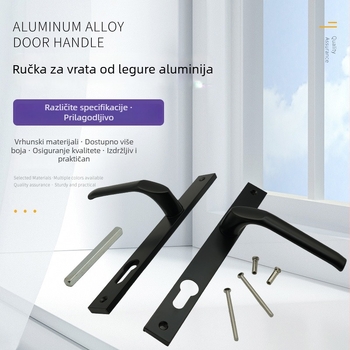 Kuka od aluminijske legure s ravnim panelom, termički razdijeljeni aluminijski profil, dvostruka prolazna ručica za balkonska vrata