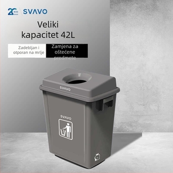 Veliki kvadratni plastični kanta za otpadke, za komercijalne kupaonice, otvoreni vrh, 12 L+