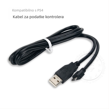 PS4 bežični kontroler kabel za napajanje, USB podatkovni kabel, fleksibilan USB kabel za esport, brzo punjenje, kompatibilan s PS5