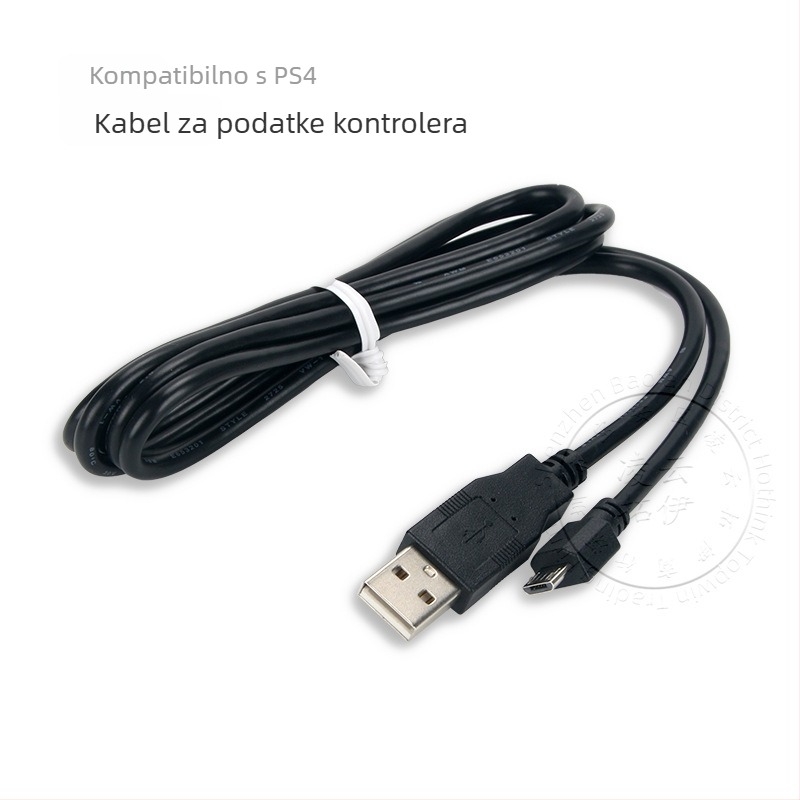 PS4 bežični kontroler kabel za napajanje, USB podatkovni kabel, fleksibilan USB kabel za esport, brzo punjenje, kompatibilan s PS5