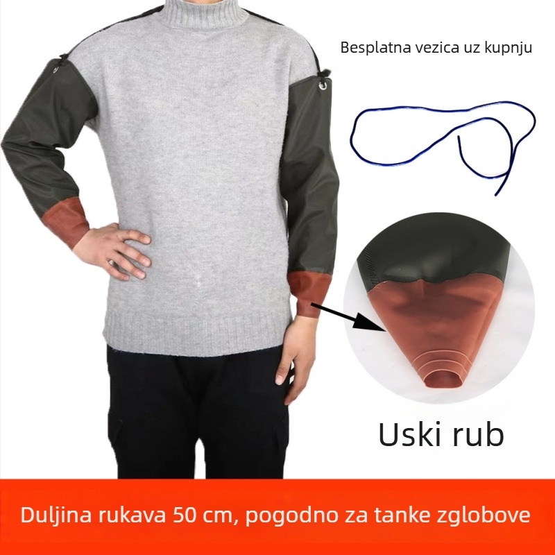 PVC zaštitne rukave – otporne na kiseline i lužine, gumeni rukavi za ribolov i rad, vodootporni i otporni na masnoće
