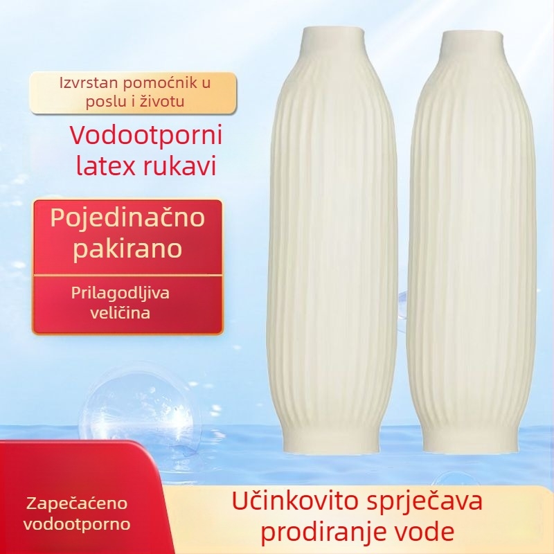 Lateks rukavi za zaštitu, vodootporni, otporni na prljavštinu i ulje, deblji i produženi, otporni na kiseline i baze, industrijska zaštita