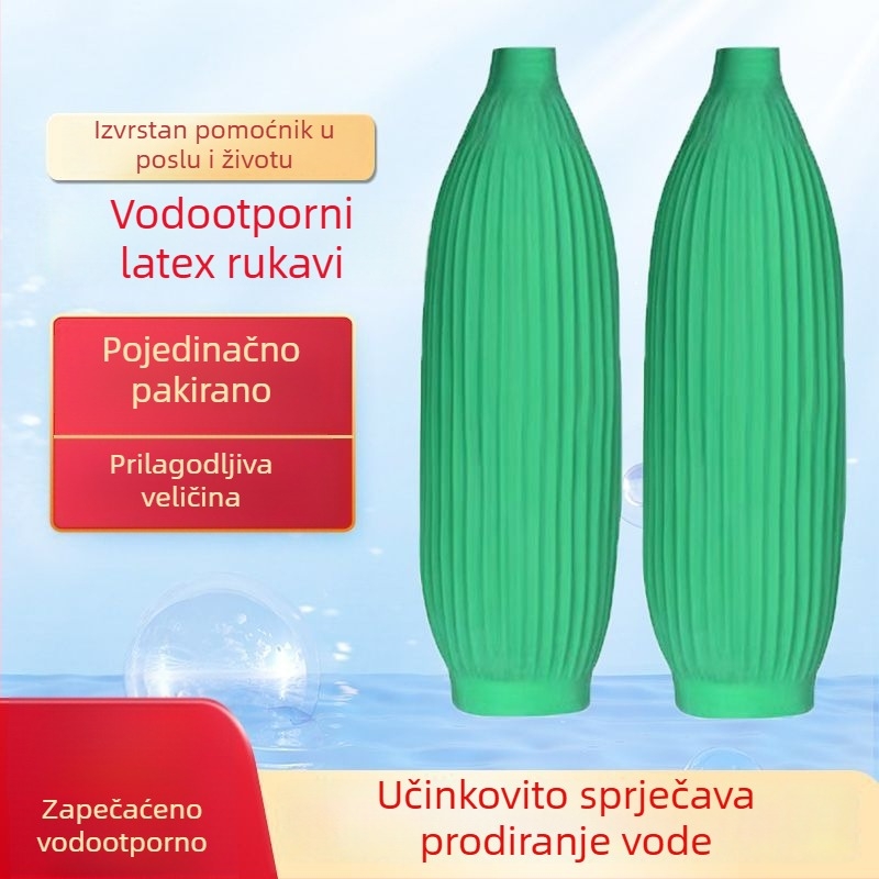 Lateks rukavi za zaštitu, vodootporni, otporni na prljavštinu i ulje, deblji i produženi, otporni na kiseline i baze, industrijska zaštita