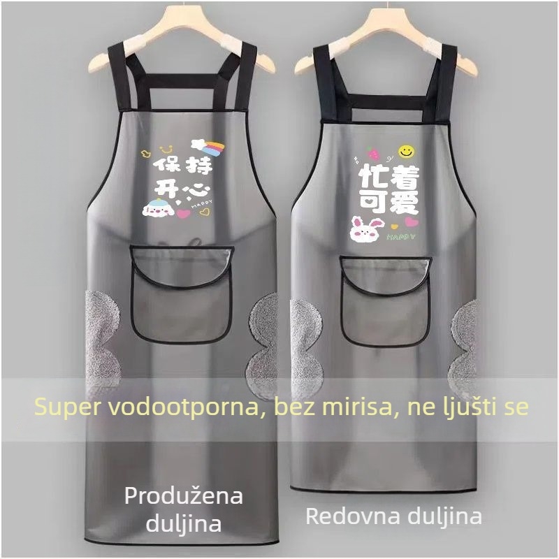 TPU prozirni vodootporni predpasnik za kućnu kuhinju i restoran, otporan na ulje, unisex, moderan stil, za pranje suđa i pripremu morskih plodova