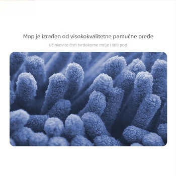 Mop od pamukastog vlakna za suho i mokro čišćenje, velikog formata, kućna upotreba, pogodan za pločice