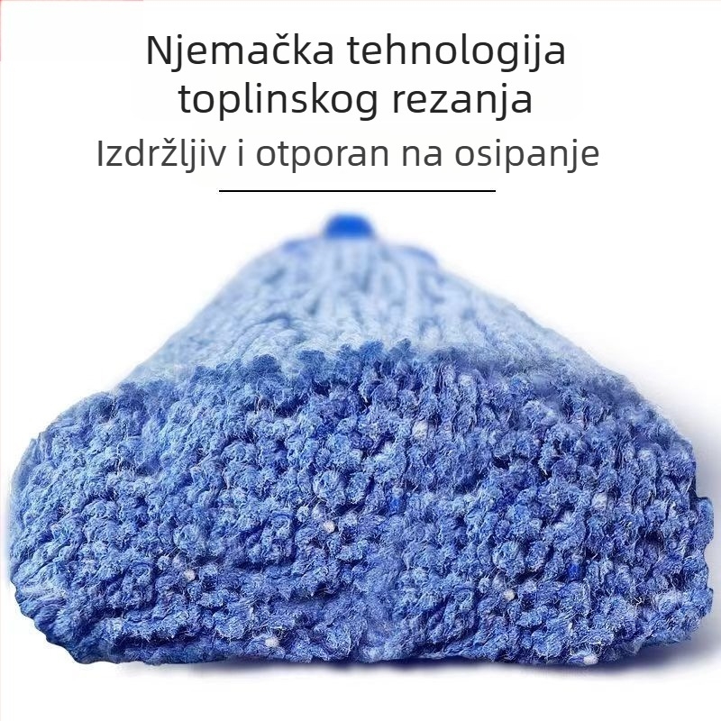 Mop od pamukastog vlakna za suho i mokro čišćenje, velikog formata, kućna upotreba, pogodan za pločice