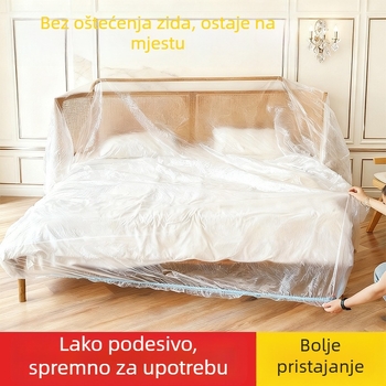 Ekstra velika navlaka za krevet i kauč, potpuno pokriće namještaja, jednokratna s elastičnom vezom