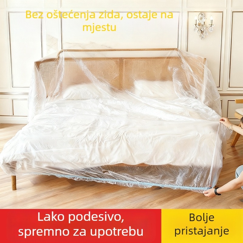 Ekstra velika navlaka za krevet i kauč, potpuno pokriće namještaja, jednokratna s elastičnom vezom