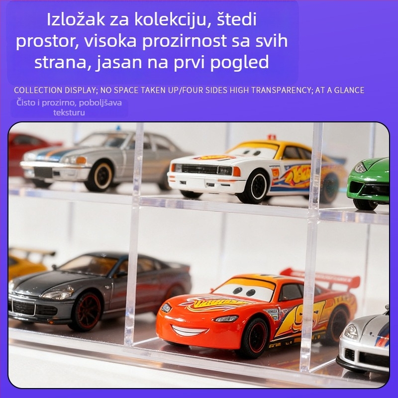 Akrilni izložbeni stalak s prozirnom kutijom za kolekcionarske figurice i blind boxe, zaštita od prašine