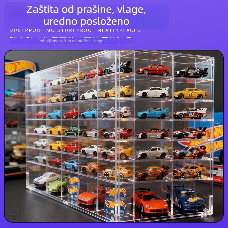 Akrilni izložbeni stalak s prozirnom kutijom za kolekcionarske figurice i blind boxe, zaštita od prašine