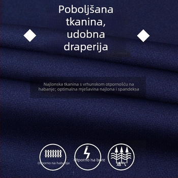 Muške elastične hlače, bez glačanja, s blagim padom tkanine, ravni kroj, debele za jesen-zimu, casual poslovni stil