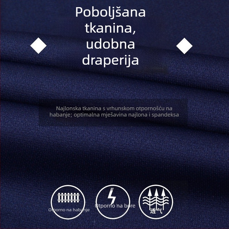 Muške elastične hlače, bez glačanja, s blagim padom tkanine, ravni kroj, debele za jesen-zimu, casual poslovni stil