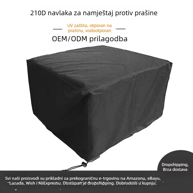 Vanjski pokrov za namještaj, vodootporan 210D Oxford tkanina, za stolove i stolice