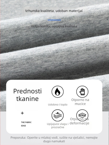 Muške sive sportske hlače za jesen, široke, opušten kroj, srednji pojas, ravni kroj, model 2025