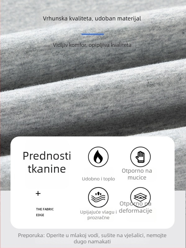 Muške sive sportske hlače za jesen, široke, opušten kroj, srednji pojas, ravni kroj, model 2025