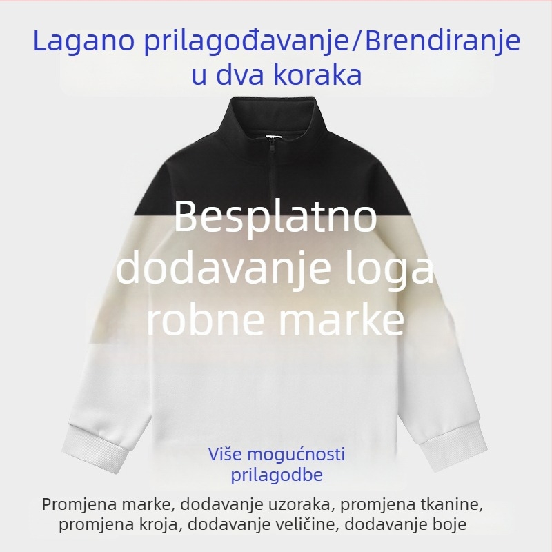 Jesen 2025: Hlače široke kroja u obliku sablje, 54% pamuk, 36% poliester, 10% elastan, unisex, visoki pojas, ležeran kroj