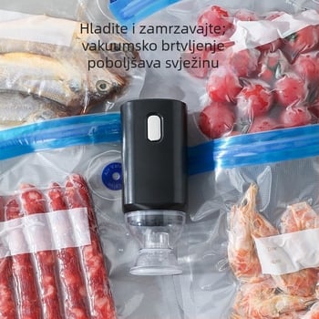 Ručni električni vakuumski zatvarač za smrznutu hranu, vaku vrećice, automatsko izvlačenje zraka, kućanski aparat za zatvaranje