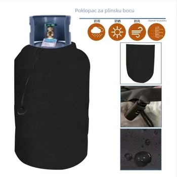 Zaštitni pokrov za vanjsku bocu propana, vodootporan 420D Oxford platno, crna, izdržljiva
