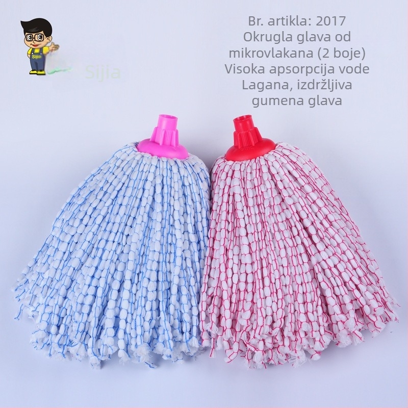 Glava mopa od mikrovlakna, apsorbirajuća, lagana, za jednostavni mop