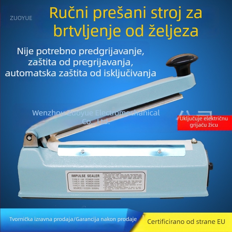 Ručni toplinski zapečatitelj za plastične vrećice