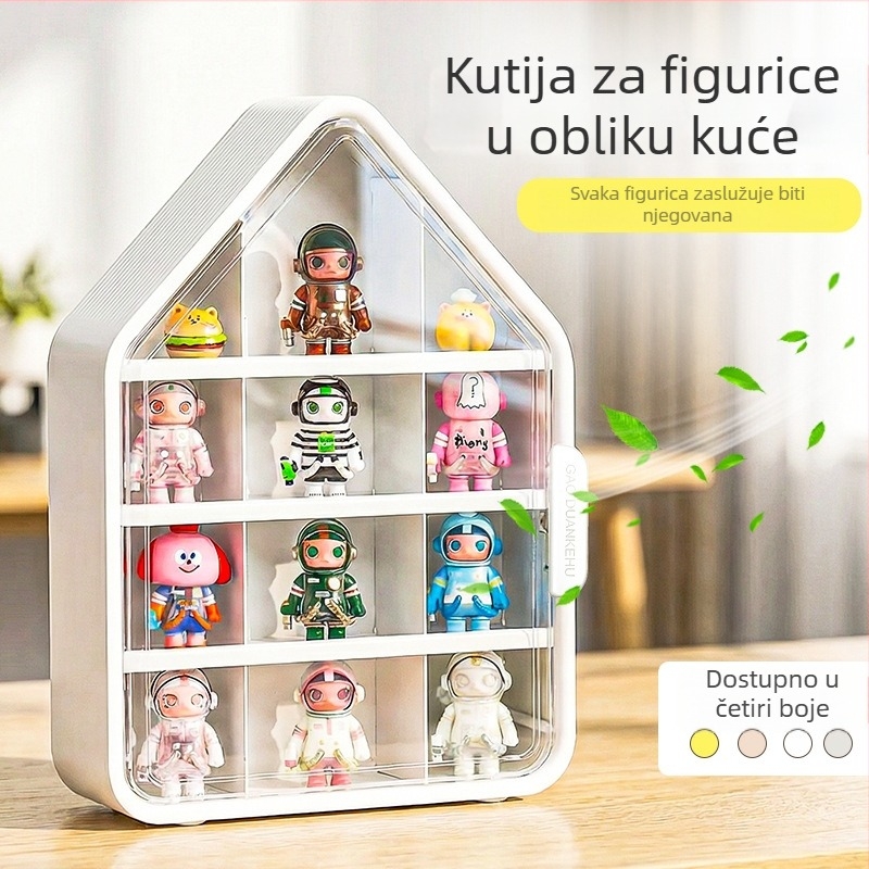 Zidna kutija za figure s pretincima, bez bušenja, zidna polica za izlaganje kutija s tajnim sadržajem