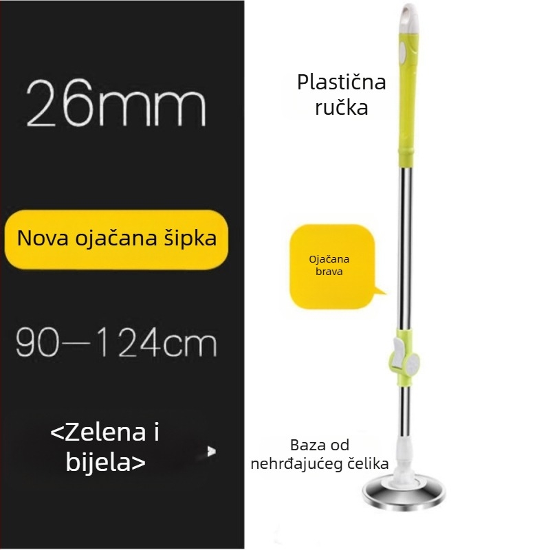 Prilagođeni nehrđajući čelični mop za kućnu upotrebu, okretni, univerzalni