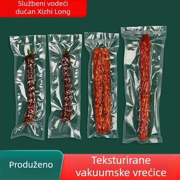 Duga rebrasta vakuumska vrećica, debela, za usisavanje i očuvanje svježine – za meso, kobasice, piletinu, patku i ribu