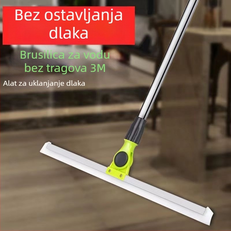 Čarobni mop za kupaonicu s produženim nastavkom i silikonskim skraperom za mokro i suho čišćenje
