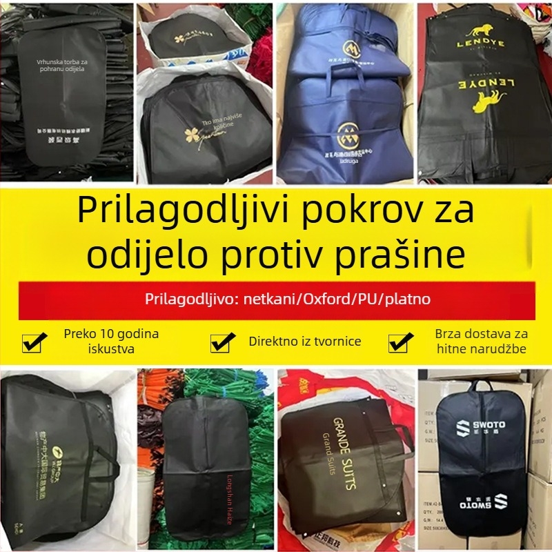 Pokrov protiv prašine za odjeću, vrećica za vješanje odjeće, prozirna torba za odijelo, potpuno zatvoren ormar