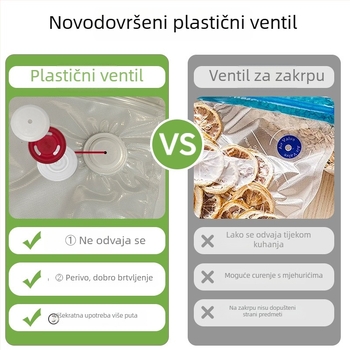 Vakuumske vrećice za hranu s ventilom zraka, za kuhinju i hladnjak