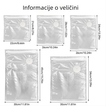 Vakuumske vrećice za hranu s ventilom zraka, za kuhinju i hladnjak