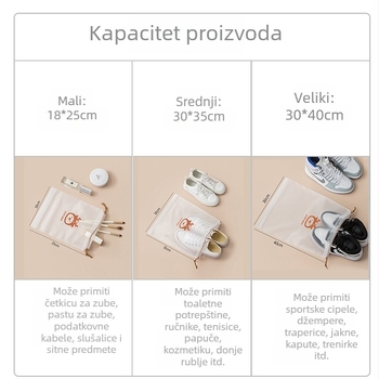 Prozirna putna torbica za cipele i PEVA torba za pohranu, zaštita od prašine za bijele tenisice