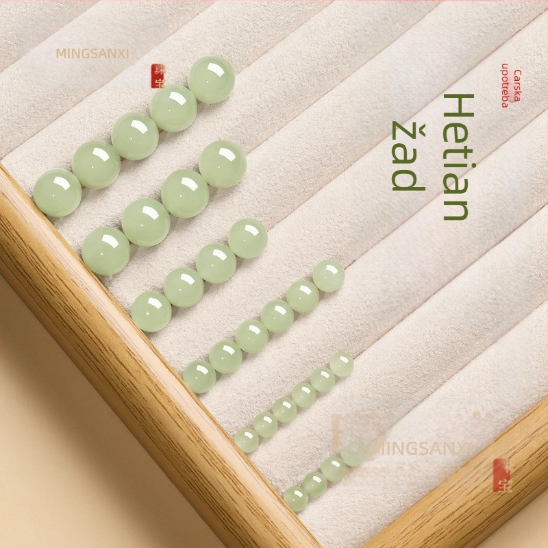 Hetianski nefrit slobodne perle – prirodni jade perle za DIY nakit, prozirne jade perle za narukvicu