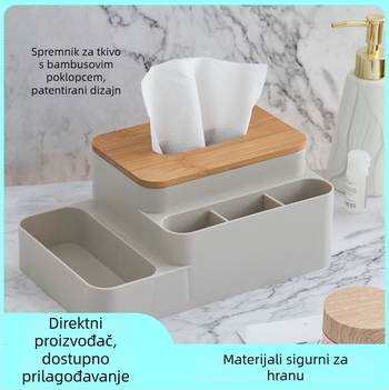 Kutija za maramice, multifunkcionalna, moderni minimalistički dizajn za dnevni boravak i kupaonicu
