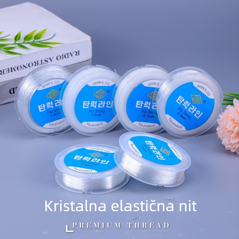 Prozirna kristalna elastična najlon konac za nanošenje perlica, vrpca za nakit za budističke perle, otporna na habanje
