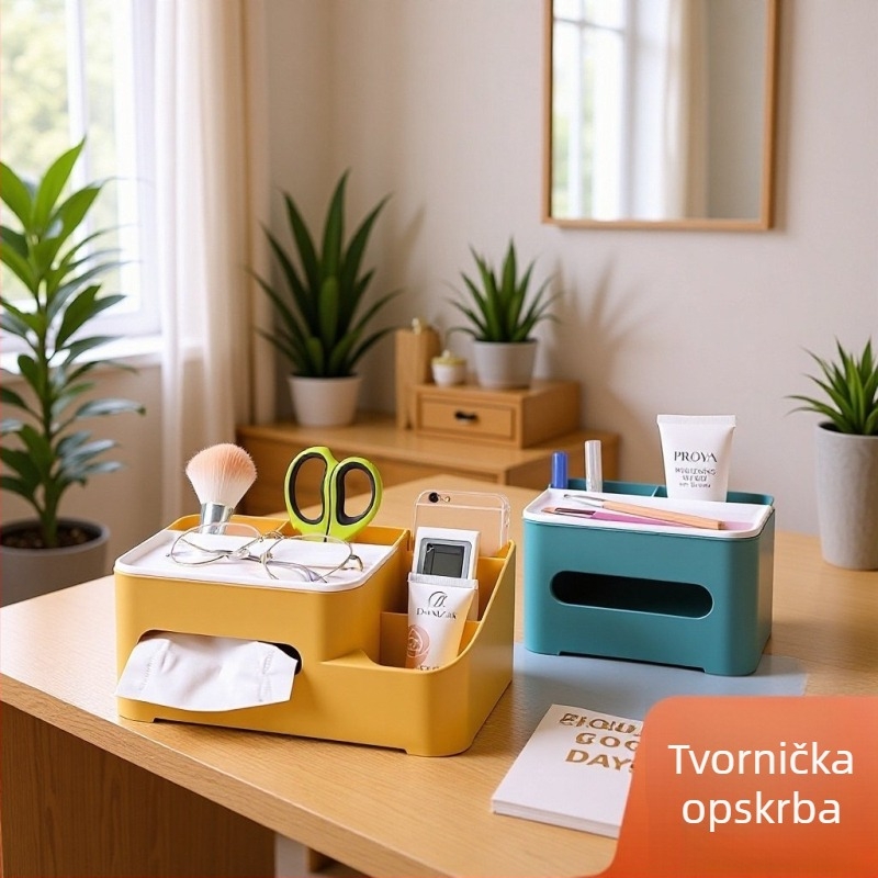Višefunkcionalna kutija za maramice za dnevni boravak – stolni organizator i spremnik u jednom, elegantan dizajn