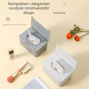 Kutija za kuhinjske papirnate maramice velikog kapaciteta, zatvorena posuda za vlažne maramice, dnevni boravak, elegantan dizajn