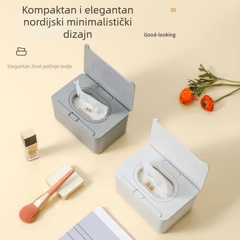 Kutija za kuhinjske papirnate maramice velikog kapaciteta, zatvorena posuda za vlažne maramice, dnevni boravak, elegantan dizajn