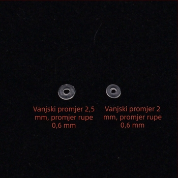 Prozirne silikonske distančne perle za narukvice i ogrlice, 2 mm i 2,5 mm, kristalne i perlaste akcenti