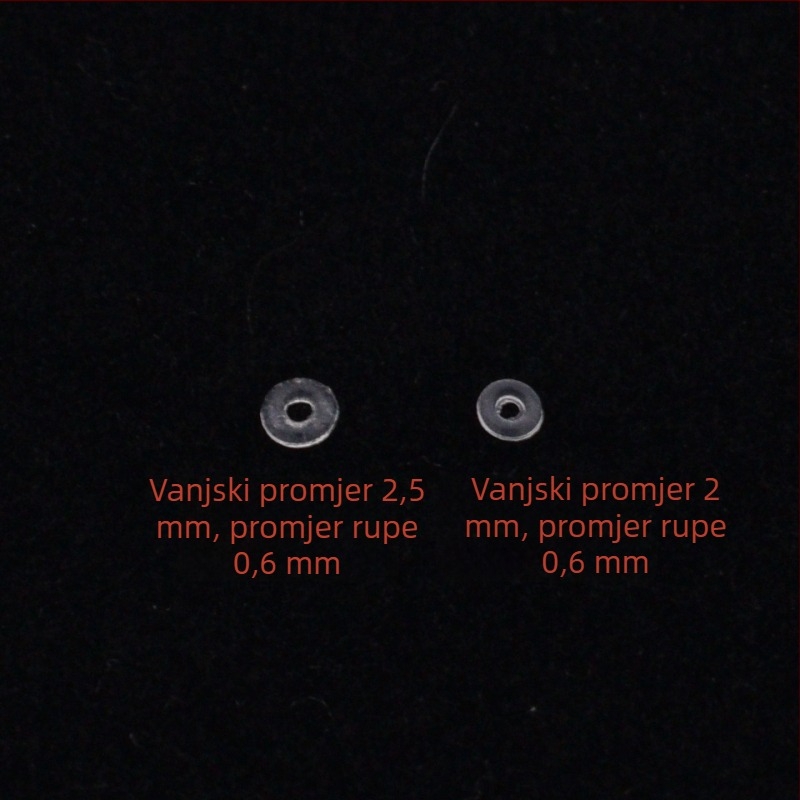 Prozirne silikonske distančne perle za narukvice i ogrlice, 2 mm i 2,5 mm, kristalne i perlaste akcenti