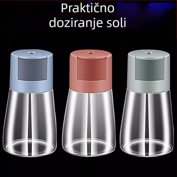 Set doziranja soli s hermetički zatvorenim posudicama za začine – kuhinjske posude otporne na vlagu