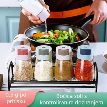 Set doziranja soli s hermetički zatvorenim posudicama za začine – kuhinjske posude otporne na vlagu