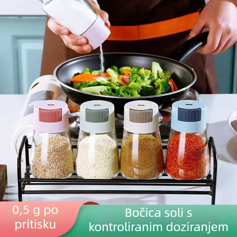 Set doziranja soli s hermetički zatvorenim posudicama za začine – kuhinjske posude otporne na vlagu