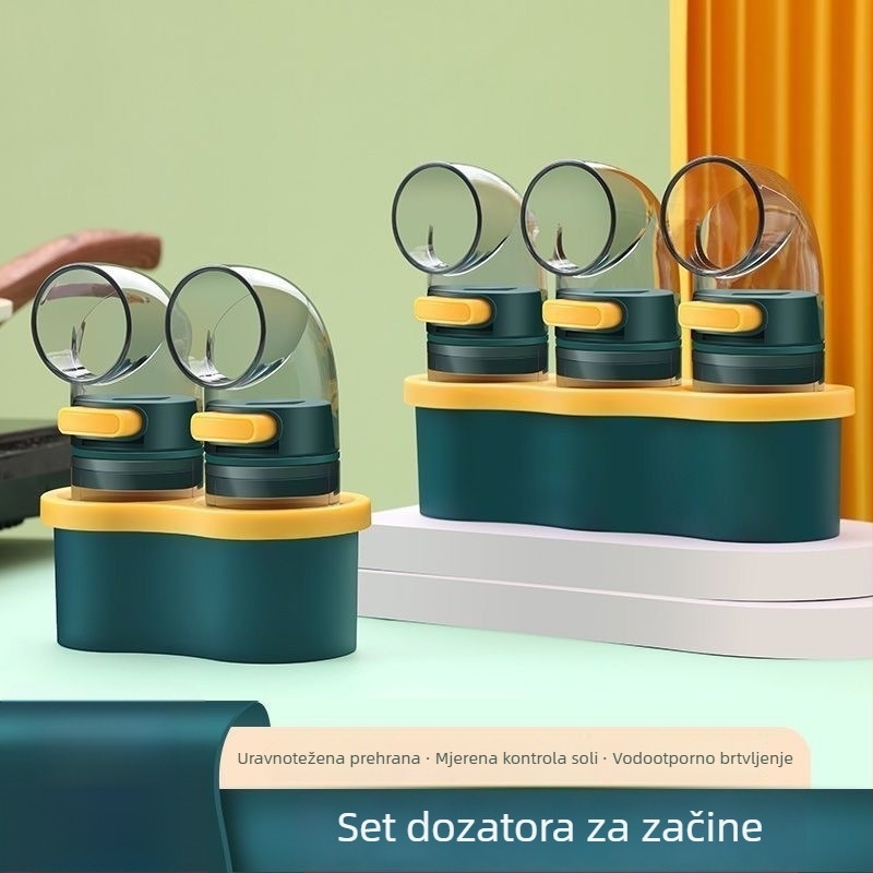 Set boca za doziranje soli i začina za kućnu kuhinju, vodootporne zatvorene posude