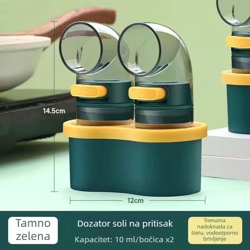 Set boca za doziranje soli i začina za kućnu kuhinju, vodootporne zatvorene posude